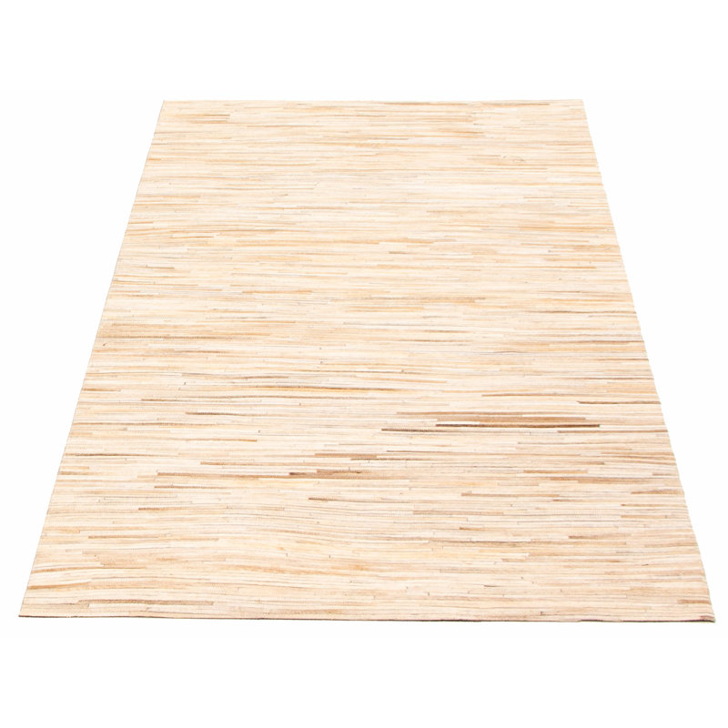 Tapis ivoire en peau de vache Breckler