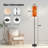 PeeNoke 68.5" Standing Floor Lamp Thin Activity Exercise Seamless Orange Fitness Dimmable Metal Pole Lamp with Linen Lampshade LED Bulb Included