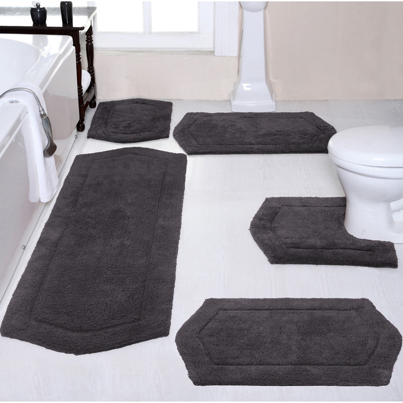 Tapis pour salle de bain Morissette, Gris