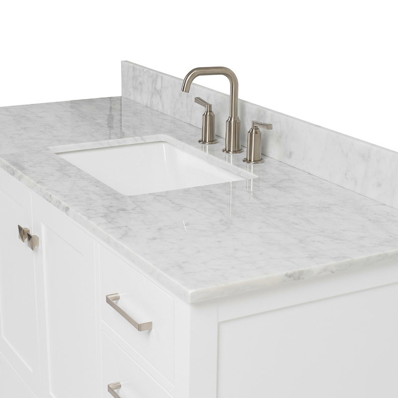 Ensemble de meuble-lavabo simple 55 po Flynt, Blanc