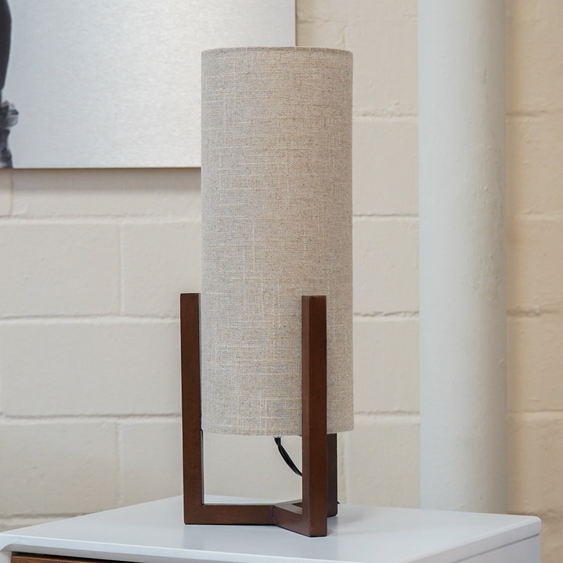 LAMPE DE TABLE MODERNE EN BOIS DE NOYER Tona