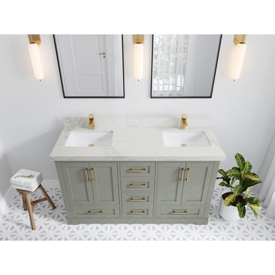 Ensemble de meuble-lavabo double 60 po Esin