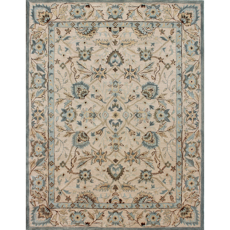 Morriss Hand Tufted Wool Oriental Rug, Rectangle 8' x 10'