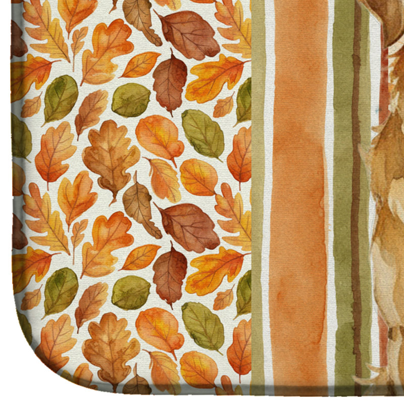 Golden Retriever Heirloom Fall Dish Drying Mat