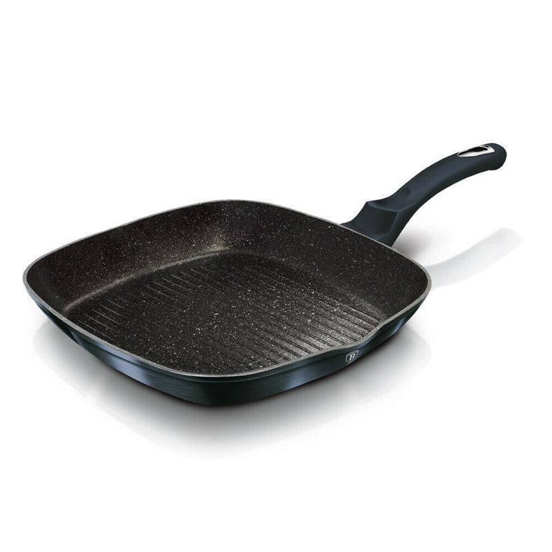 28cm Non-Stick Aluminium Grill Pan / Griddle Set, Blue