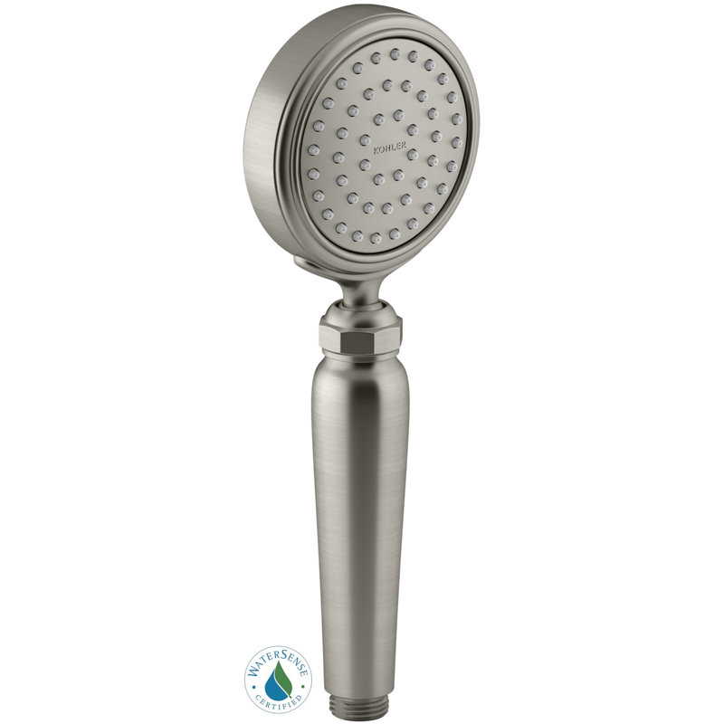 Artifacts Full/Standard Handheld Shower Head with Katalyst Air Induction Spray, Vibrant Brushed Nickel, 2.0 GPM