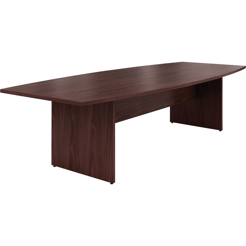 Preside Boat-shaped Conference Tabletop, 120" W, Mahogany