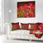 Petites photos de fleurs rouges au printemps - coussin à imprimé floral-29960336-29962929