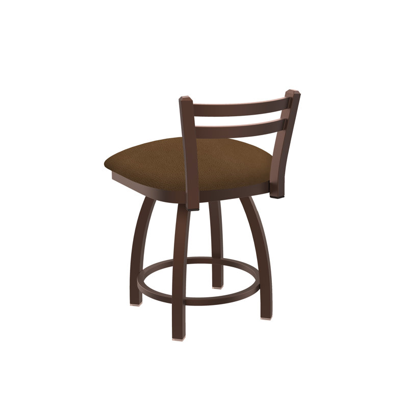Tabouret de coiffeuse en métal Jackie, Bronze, Vinyle - Rein chaume