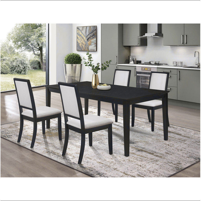 Daniela Black 5-piece Dining Set, 5
