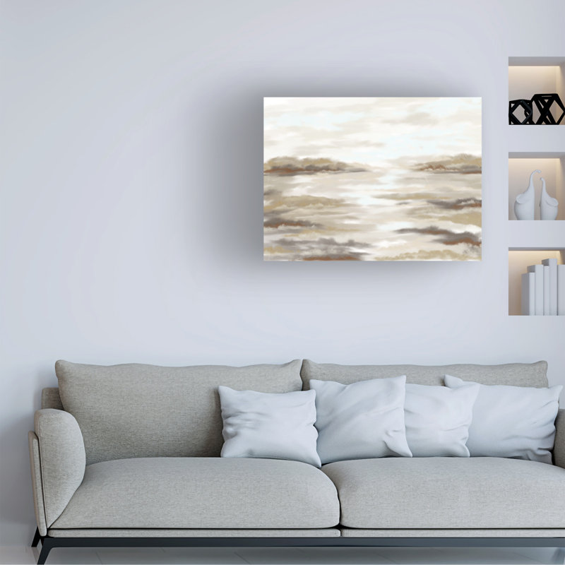 Art sur toile, ligne bolognaise et pinceau, H 18 po x l 24 po