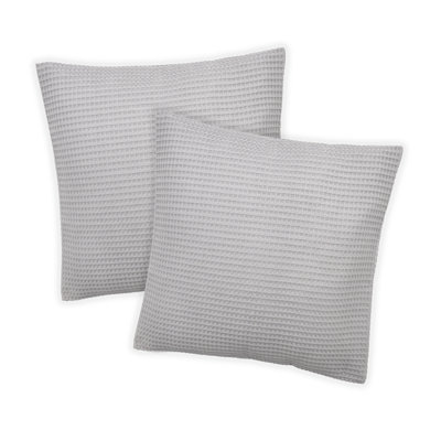 Jaelynn Hotel Waffle Cotton Cushion Cover Set