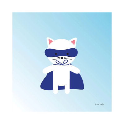 Cat Super Hero by Ann Kelle - Wrapped Canvas Print