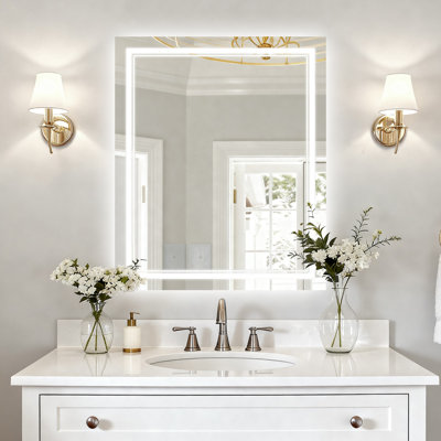 Odernirror 30"x36" LED Bathroom Mirror with Motion Sensor Lights, Anti Fog, Dimmable, 3 Color Modes, Tempered Glass