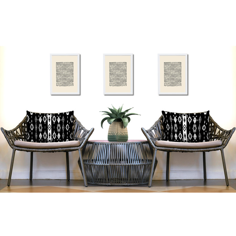Oreiller réversible intérieur / extérieur Nita, 25 x 18, Noir