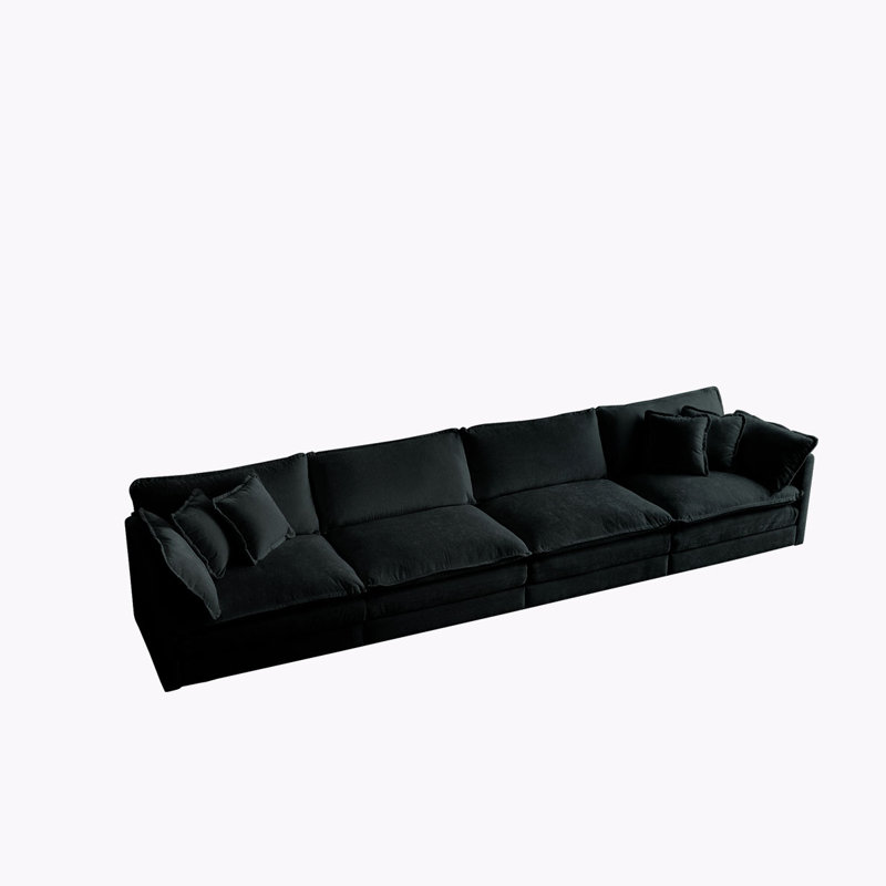 Canapé modulaire Tomica, 4, Noir