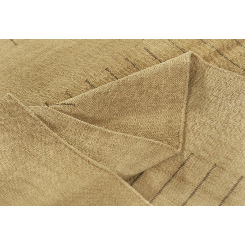 Pure Salt by Momeni Corfu Hand Tufted Wool and Cotton Geometric Beige Area Rug, Rectangle 6'3" x 9'
