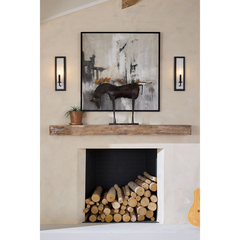 Applique murale 18 po à une lumière, Noir mat
