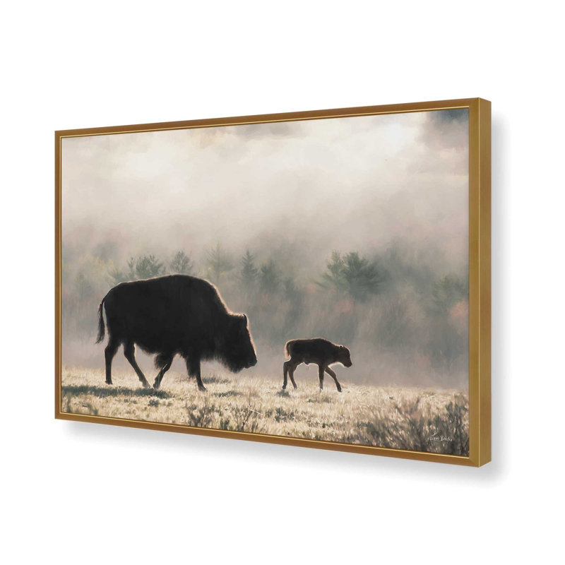 «Morning Walk» par Lori Deiter, reproduction d'art, L 36 x H 24, Impression encadrée, Doré