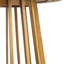 Ensemble de salle à manger d'extérieur en bois d'acacia 3 pièces, ensemble bistro rond, teck