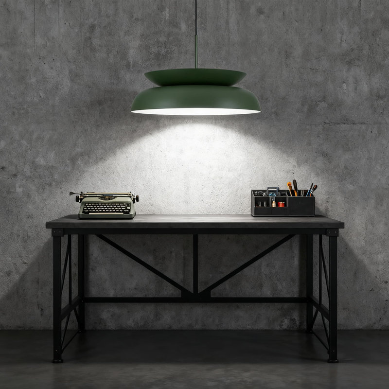Luminaire suspendu de style Mid-Century avec abat-jour à 2 niveaux pour le salon de la grande salle à manger de style moderne campagnard