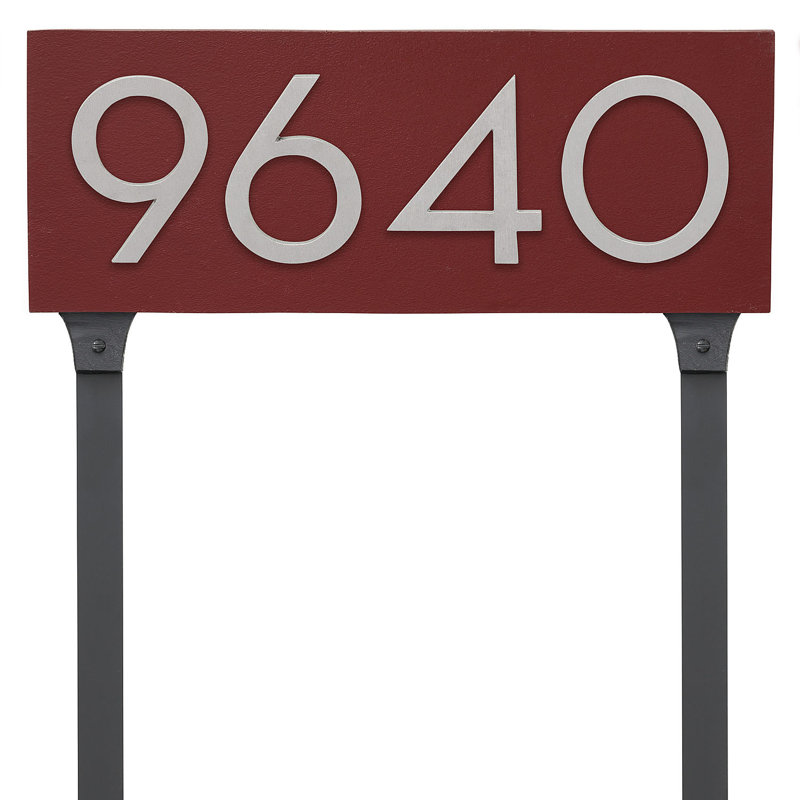Rectangle, Rouge brique / aluminium brossé, Oui