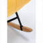 Chaise berçante moderne à haut dossier en velours rembourré pour chambre de bébé et salon, jaune classique