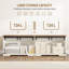 59" storage chest, extra large storage trunk with 2 safety hinges, farmhouse wooden box bench, lift-top organizer chest, entryway trunk for bedroom, living room, white and brown-477981970