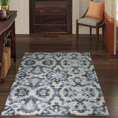 Tapis gris anthracite / bleu Lorentz