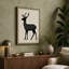 Silhouette Deer Minimalist - Wrapped Canvas-2002448819-2002448827