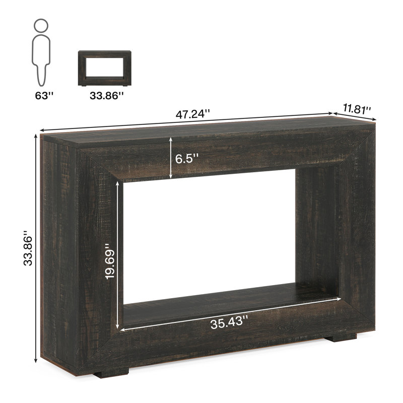 Console Breisch 47,2 po, Noir