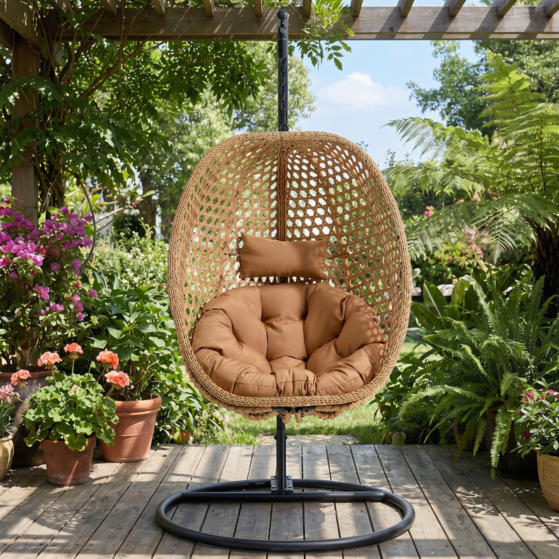 Balancelle avec support Charlie-Jade Egg, Naturel