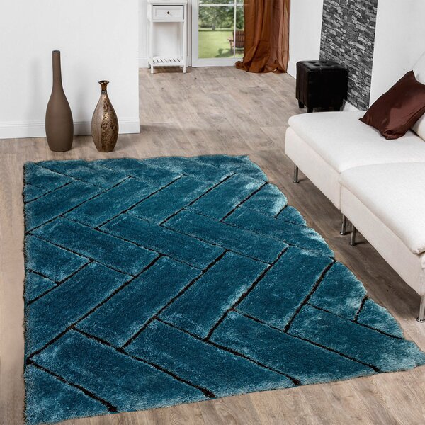 Zion Black & Gray Tufted Area Rug with Non-Slip Back, 5x7, Sold by at Home
