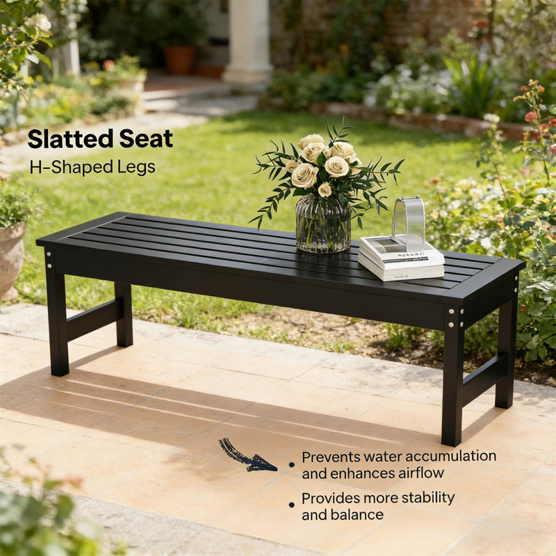 Garden Bench, Black