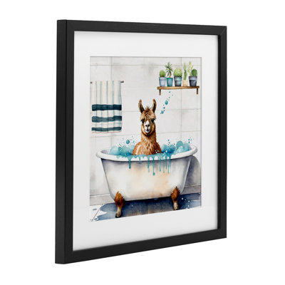 «Suds Alpaca Bathaign», reproduction imprimée sous verre, conception de Kim Allen