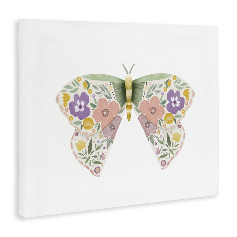  Art mural Marigold Floral Moth par Leah Straatsma, H 36 po x l 48 po