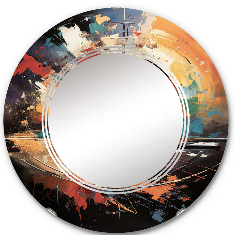 Welbie - Miroir mural moderne rond, 24 po x 24 po
