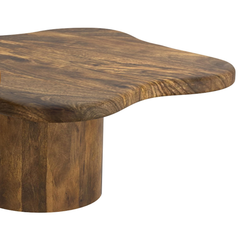 Damonee Solid Wood Single Coffee Table, Walnut, 15.75" H x 35.5" L x 35.5" W 