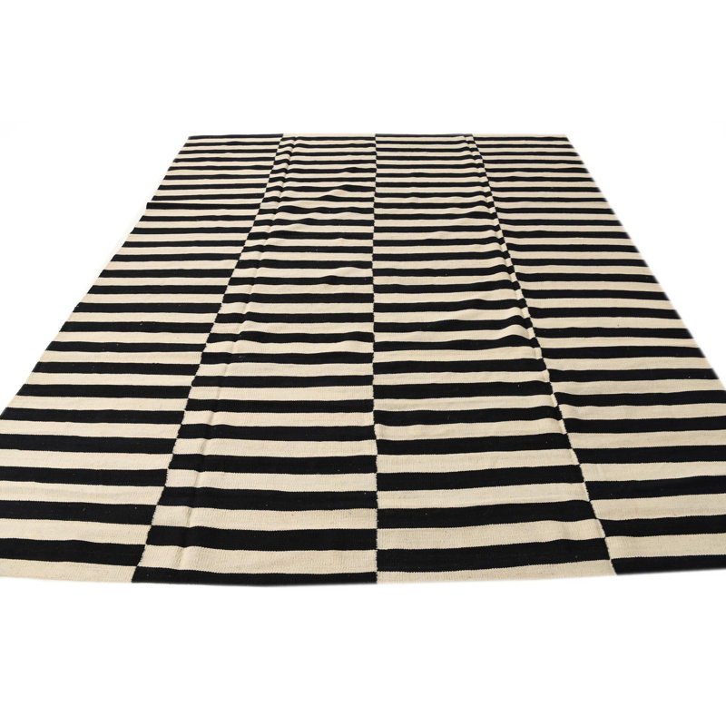 Tapis noir et blanc Ousley