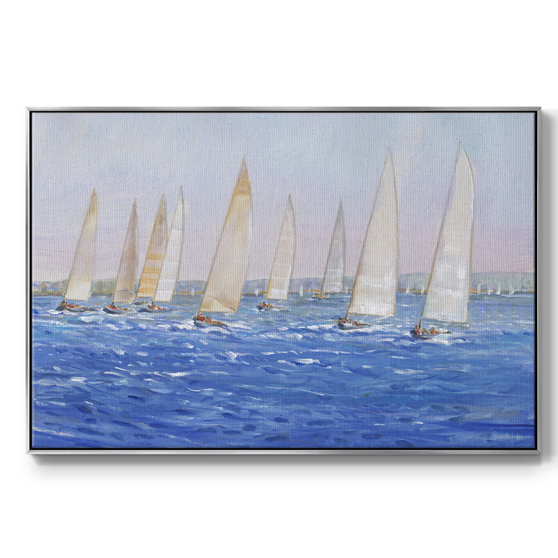 Voile événement I, toile tendue avec châssis I, Encadrement argenté, H 25 po x l 37 po x P 2 po