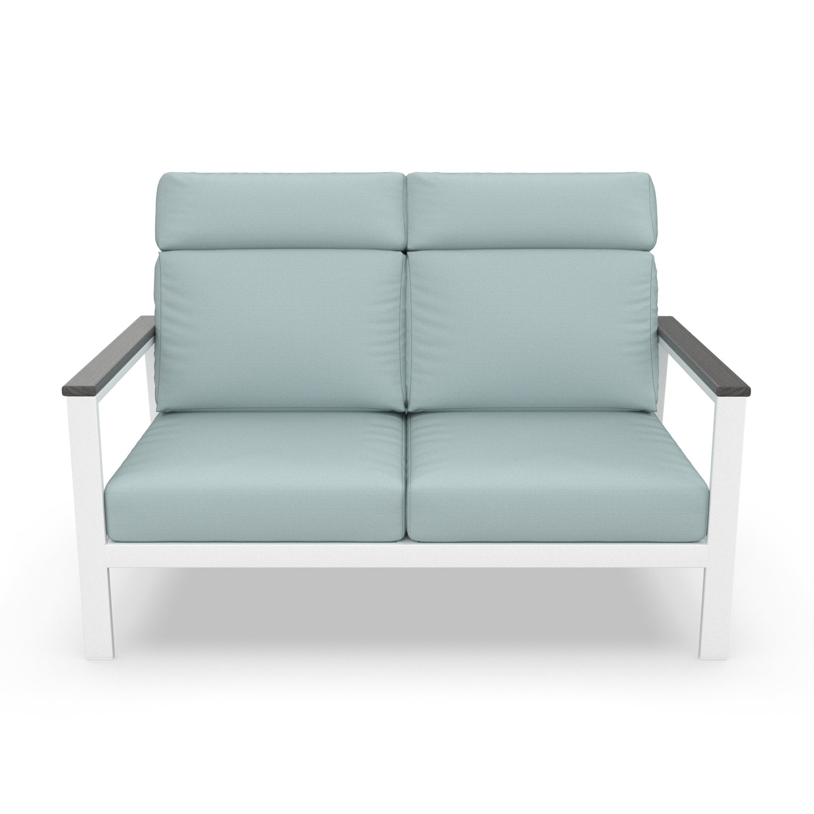 Townsend 55" Sunbrella® Patio Loveseat, Gray, Bliss Dew