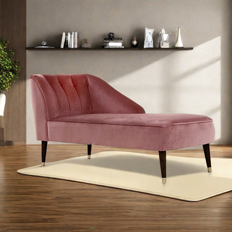 Chaise ergonomique en bois massif, Rose, Orienté à gauche (vu de face)