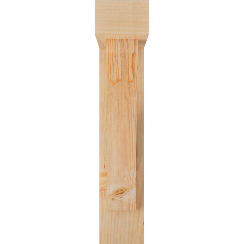 Thorton Block Bracket with Offset Brace, 28 x 20, 5 1/2"W Douglas Fir (Smooth)