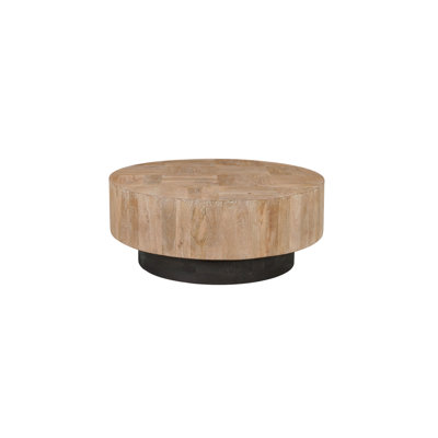 Solid Mango Wood Round Coffee Table
