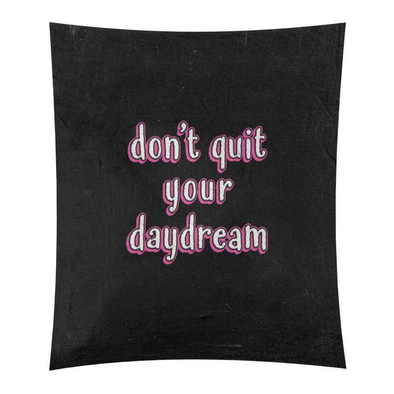 Le polyester ne quitte pas votre tapisserie daydream quoted tableau noir, H 27,5 po x l 37,5 po, Rose