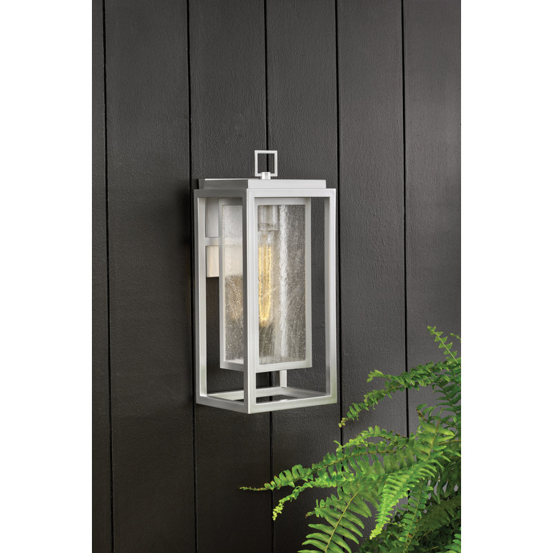 Peregrina Kirton Outdoor Wall Lantern, Satin Nickel