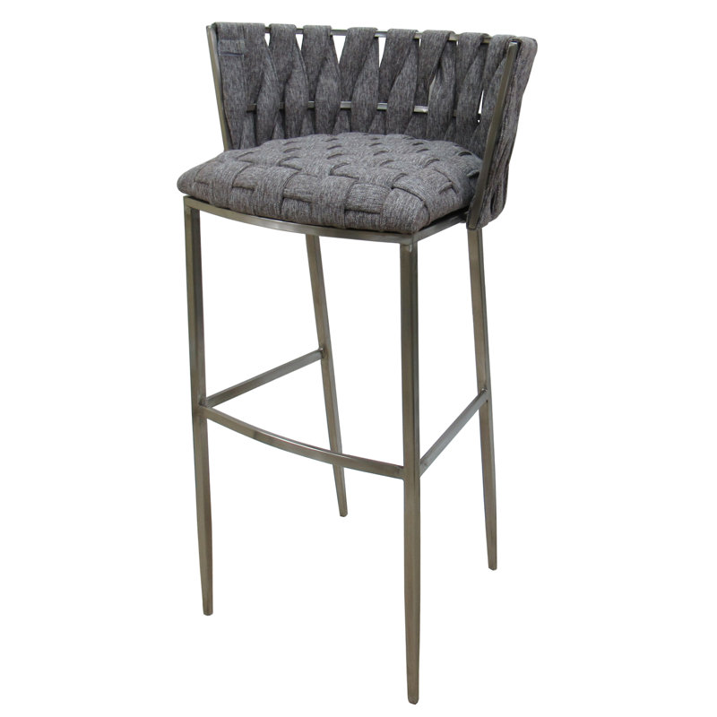 Tabouret de bar Loken Barcelona en acier inoxydable 34 po, Gris Mojave, Tabouret de bar (siège d'une hauteur de 30 po)