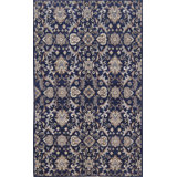 One-of-a-Kind Ziegler Hand-Knotted High-Quality Navy/Brown/Light Blue Area Rug