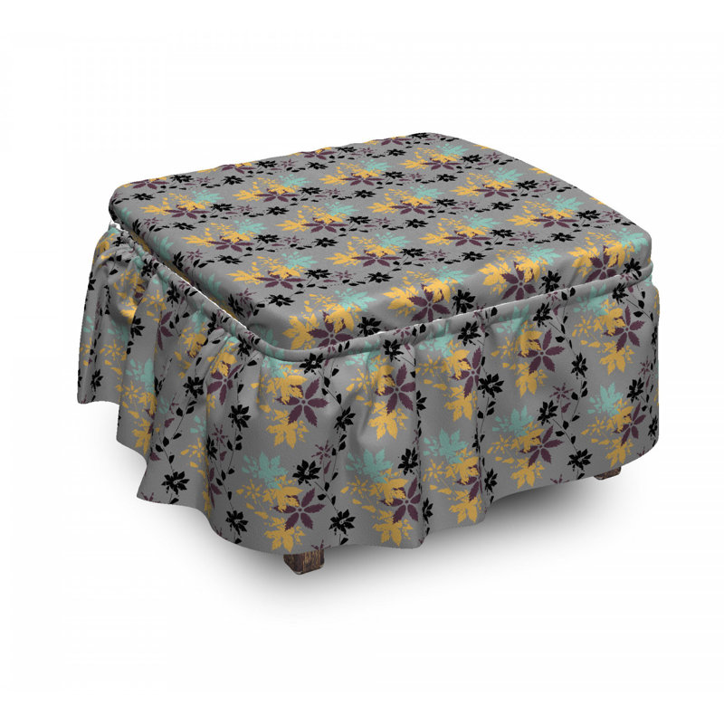 Housse pour repose-pieds floral pétales