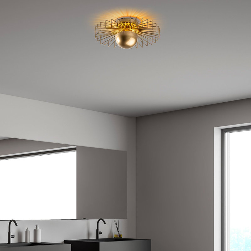 Lustre, Or, H 17,72 po x l 17,72 po x P 7,09 po